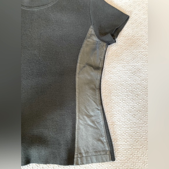 Amaya Arzuaga Ribbed Knitted Top With Lambskin 40( S/M US) - Picture 15 of 16